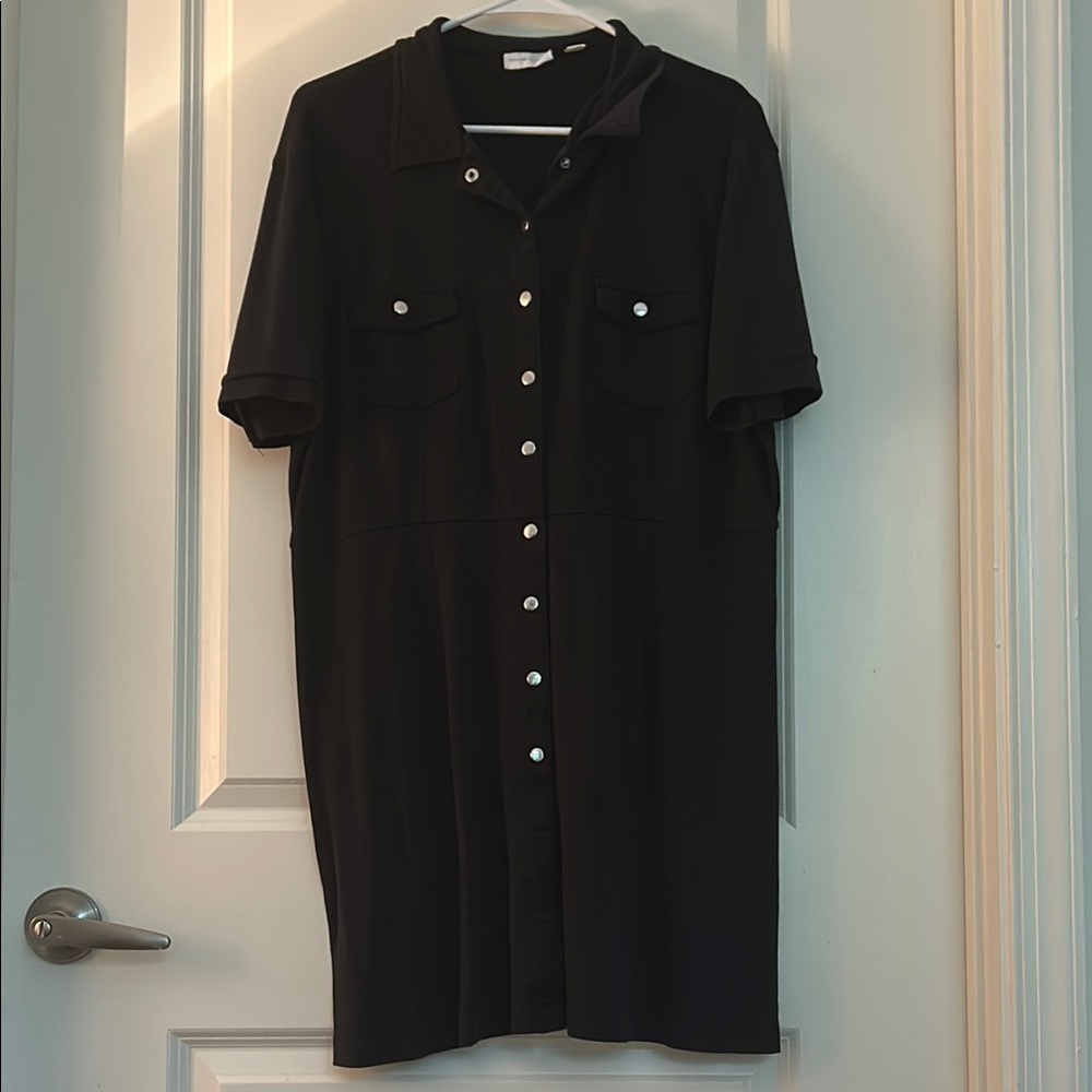 New York & Company Black Midi Dress Timeless Elegance